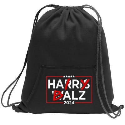 Funny Harris Walz 24 Hairy Balz 2024 Meme Democratics Vote Sweatshirt Cinch Pack Bag