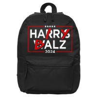 Funny Harris Walz 24 Hairy Balz 2024 Meme Democratics Vote 16 in Basic Backpack