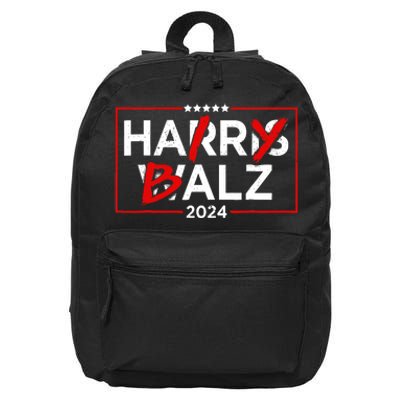 Funny Harris Walz 24 Hairy Balz 2024 Meme Democratics Vote 16 in Basic Backpack