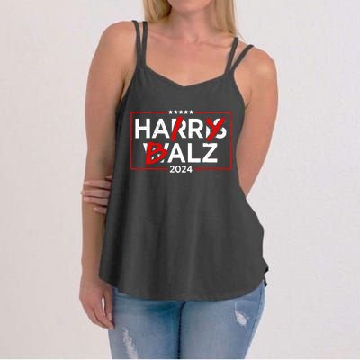 Funny Harris Walz 24 Hairy Balz 2024 Meme Democratics Vote Women's Strappy Tank