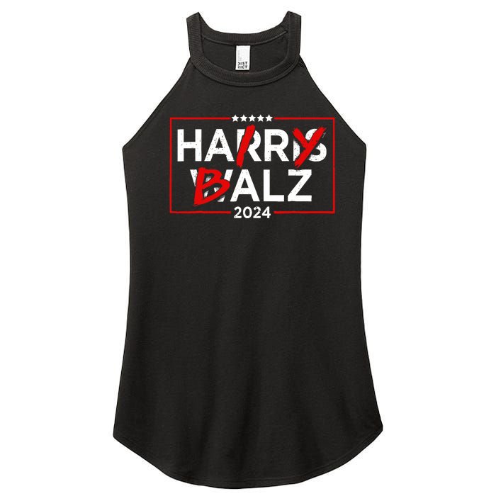 Funny Harris Walz 24 Hairy Balz 2024 Meme Democratics Vote Women's Perfect Tri Rocker Tank