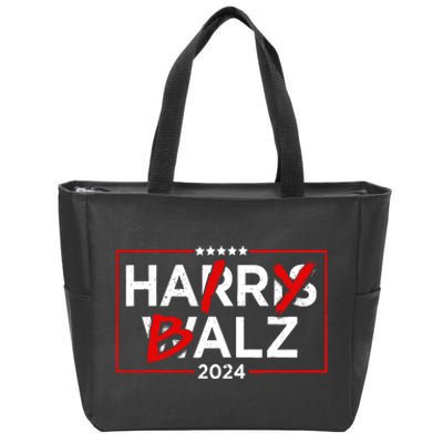 Funny Harris Walz 24 Hairy Balz 2024 Meme Democratics Vote Zip Tote Bag