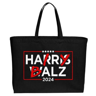 Funny Harris Walz 24 Hairy Balz 2024 Meme Democratics Vote Cotton Canvas Jumbo Tote