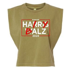 Funny Harris Walz 24 Hairy Balz 2024 Meme Democratics Vote Garment-Dyed Women's Muscle Tee