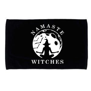 Funny Halloween Witch Yoga Namaste Cute Design Meaningful Gift Microfiber Hand Towel