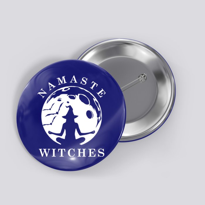 Funny Halloween Witch Yoga Namaste Cute Design Meaningful Gift Button