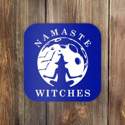 Funny Halloween Witch Yoga Namaste Cute Design Meaningful Gift Coaster