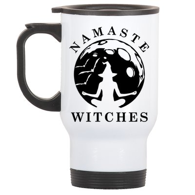 Funny Halloween Witch Yoga Namaste Cute Design Meaningful Gift Stainless Steel Travel Mug