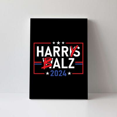 Funny Harris Walz 24 Harry Balz 2024 Meme Democratics Vote Canvas