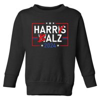 Funny Harris Walz 24 Harry Balz 2024 Meme Democratics Vote Toddler Sweatshirt