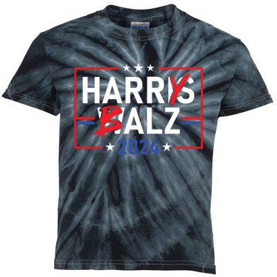 Funny Harris Walz 24 Harry Balz 2024 Meme Democratics Vote Kids Tie-Dye T-Shirt