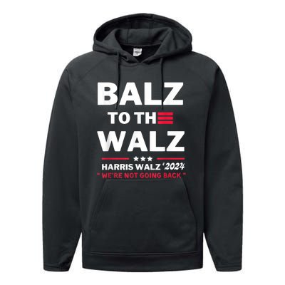 Funny Harris Waltz Election Balz To The Walz Performance Fleece Hoodie