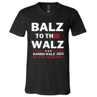 Funny Harris Waltz Election Balz To The Walz V-Neck T-Shirt