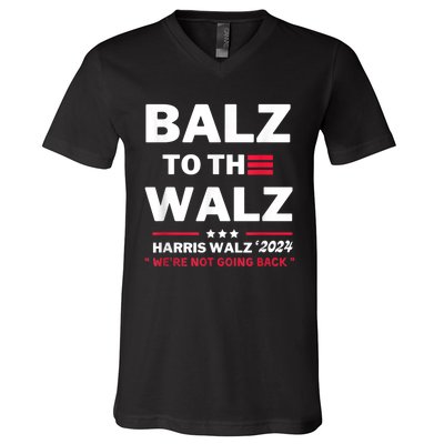 Funny Harris Waltz Election Balz To The Walz V-Neck T-Shirt