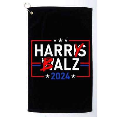 Funny Harris Walz 24 Harry Balz 2024 Meme Democratics Vote Platinum Collection Golf Towel