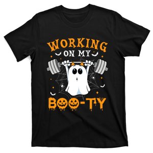 Funny Halloween Working On My Booty Workout Gym T-Shirt