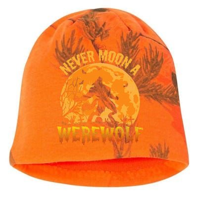 Funny Halloween Werewolf Moon Howl Kati - Camo Knit Beanie