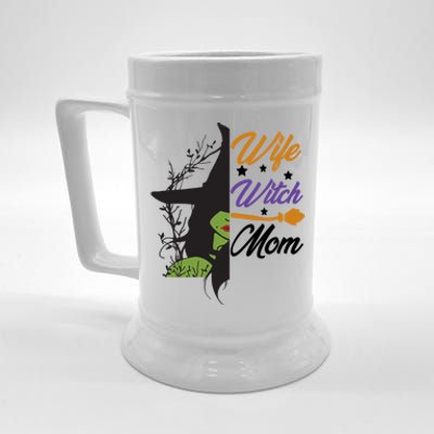 Funny Halloween Wife Witch Mom Gift Beer Stein