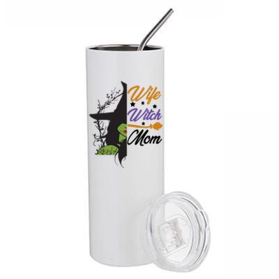 Funny Halloween Wife Witch Mom Gift Stainless Steel Tumbler