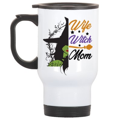 Funny Halloween Wife Witch Mom Gift Stainless Steel Travel Mug