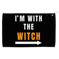 Funny Halloween Witch Costume I'm With The Witch Grommeted Golf Towel