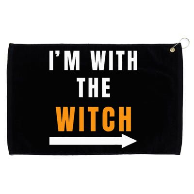 Funny Halloween Witch Costume I'm With The Witch Grommeted Golf Towel