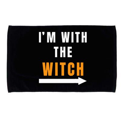 Funny Halloween Witch Costume I'm With The Witch Microfiber Hand Towel