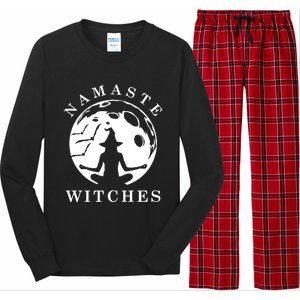 Funny Halloween Witch Yoga Namaste Gift Long Sleeve Pajama Set