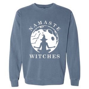 Funny Halloween Witch Yoga Namaste Gift Garment-Dyed Sweatshirt