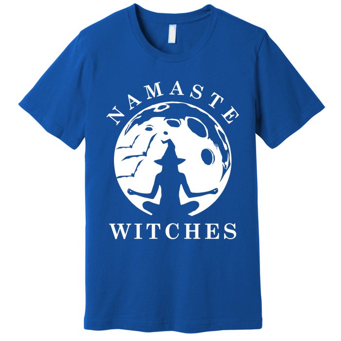 Funny Halloween Witch Yoga Namaste Gift Premium T-Shirt