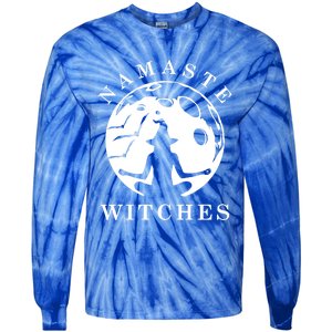 Funny Halloween Witch Yoga Namaste Gift Tie-Dye Long Sleeve Shirt