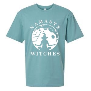 Funny Halloween Witch Yoga Namaste Gift Sueded Cloud Jersey T-Shirt