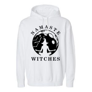 Funny Halloween Witch Yoga Namaste Gift Garment-Dyed Fleece Hoodie