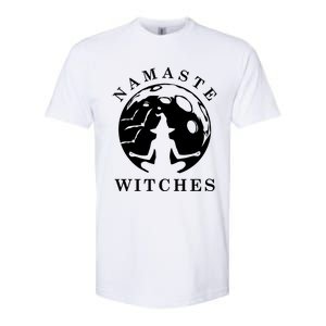 Funny Halloween Witch Yoga Namaste Gift Softstyle CVC T-Shirt