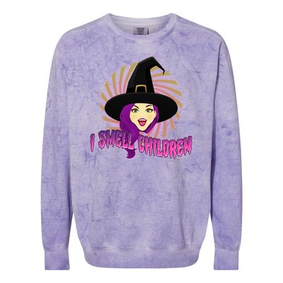 Funny Halloween Witch I Smell Children Colorblast Crewneck Sweatshirt