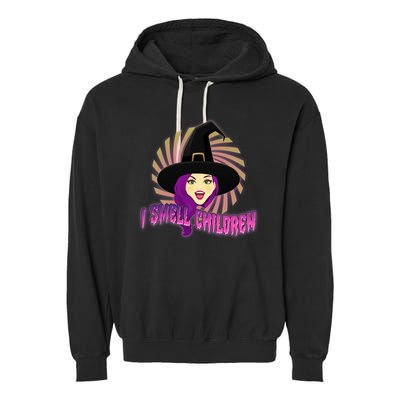 Funny Halloween Witch I Smell Children Garment-Dyed Fleece Hoodie