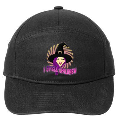 Funny Halloween Witch I Smell Children 7-Panel Snapback Hat
