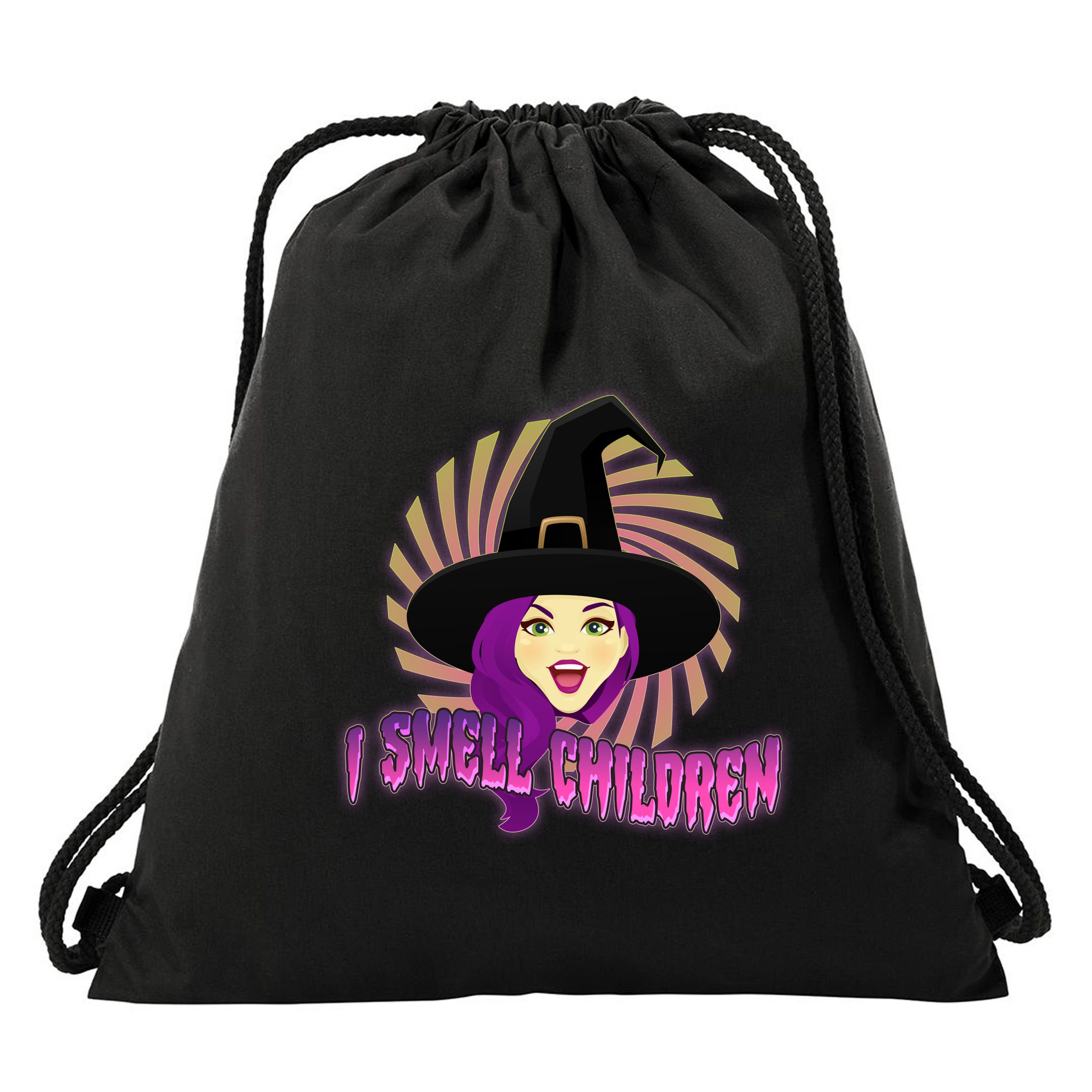 Funny Halloween Witch I Smell Children Drawstring Bag