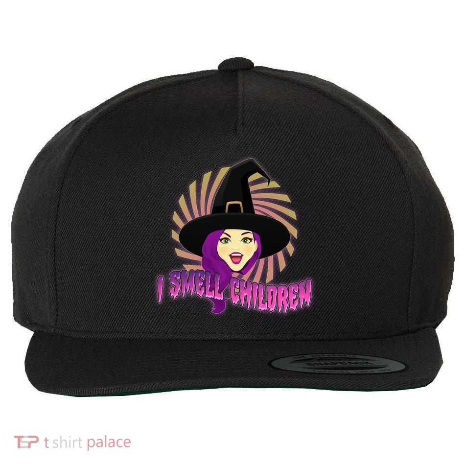 Funny Halloween Witch I Smell Children Wool Snapback Cap