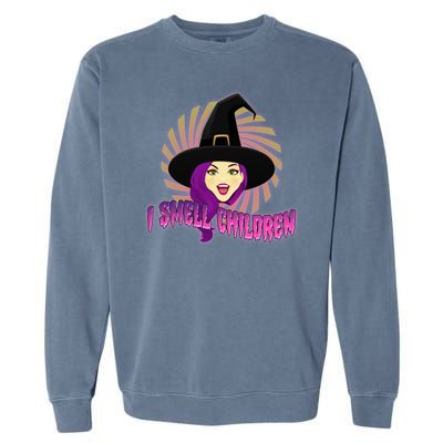 Funny Halloween Witch I Smell Children Garment-Dyed Sweatshirt