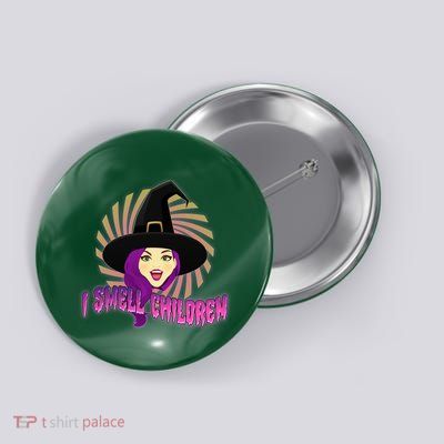 Funny Halloween Witch I Smell Children Button