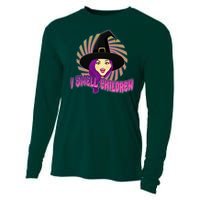 Funny Halloween Witch I Smell Children Cooling Performance Long Sleeve Crew