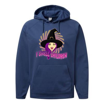 Funny Halloween Witch I Smell Children Performance Fleece Hoodie