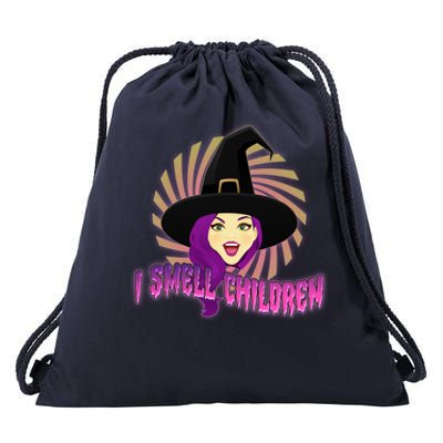 Funny Halloween Witch I Smell Children Drawstring Bag