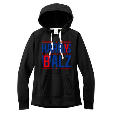 Funny Harris Walz 24 Harry Balz 2024 Meme Democratics Vote Women's Fleece Hoodie