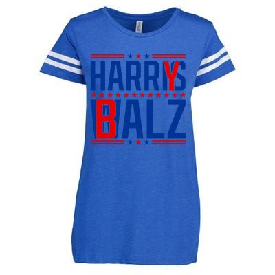 Funny Harris Walz 24 Harry Balz 2024 Meme Democratics Vote Enza Ladies Jersey Football T-Shirt