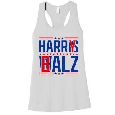 Funny Harris Walz 24 Harry Balz 2024 Meme Democratics Vote Women's Racerback Tank