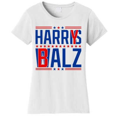 Funny Harris Walz 24 Harry Balz 2024 Meme Democratics Vote Women's T-Shirt