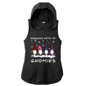 Funny Hanging With My Gnomies Christmas Great Gift Ladies PosiCharge Tri-Blend Wicking Draft Hoodie Tank