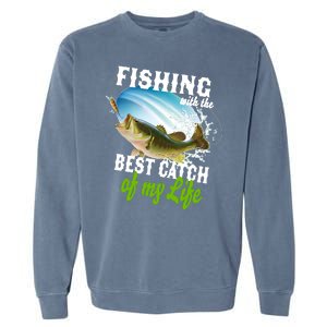 Fishing Husband Wife Marriage Garment-Dyed Sweatshirt